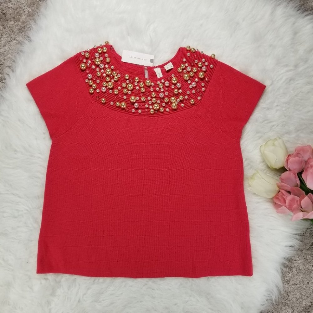 MOTH NWT Rhinestones Pearls Blouse  (W2-127) ⁂